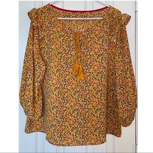 Peasant Sleeve Floral Top